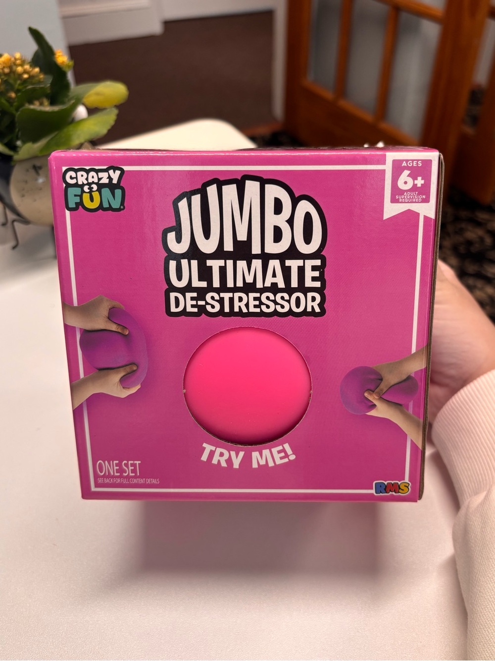Crazy Fun RMS Jumbo Pink Ultimate De-Stressor Squishy Stretch Toy